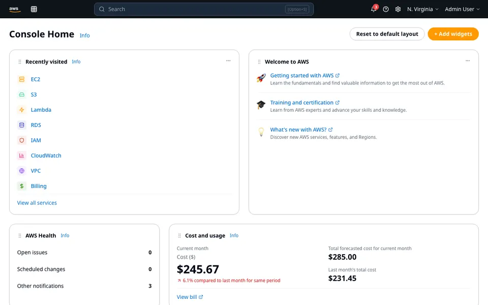 aws-console preview