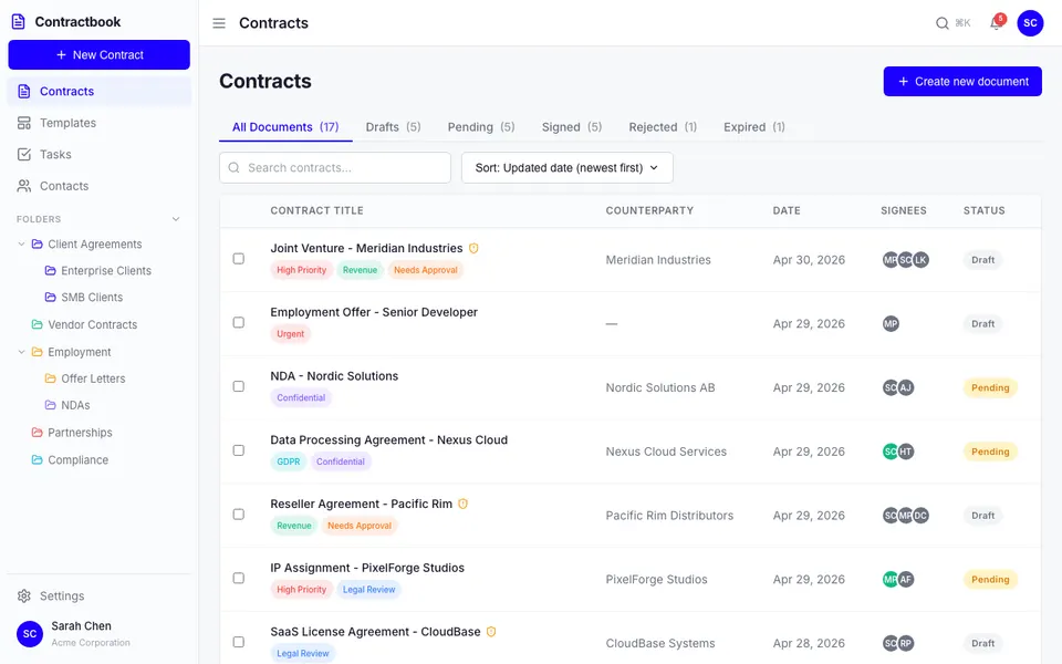 contractbook preview