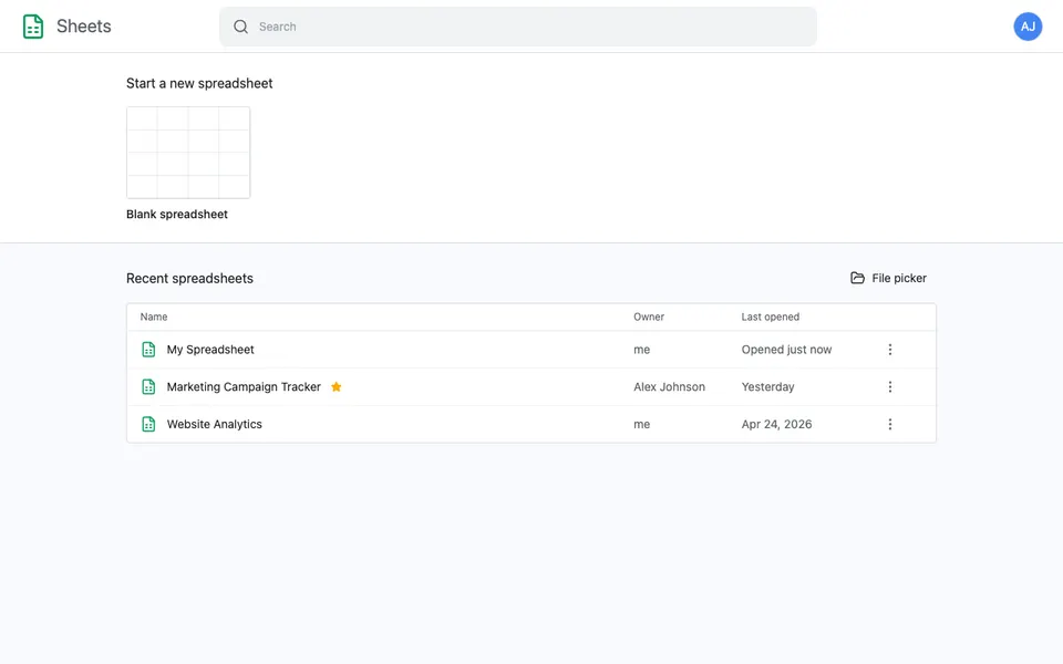 google-sheets preview