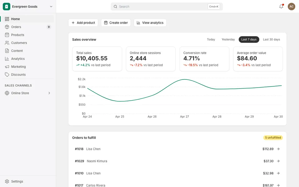 shopify-admin preview